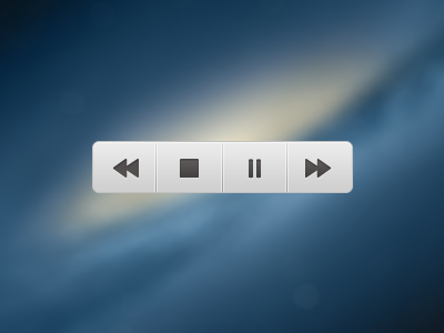 Media Controls buttons clean light light ui media media controls practice ui