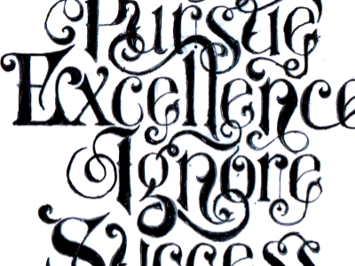 Pursue excellence ignore success bobsta14 deepak chopra lettering pursue excellence quote typography
