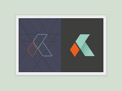 The Creation blue k line logo red retro