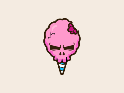 Mean Floss candy cotton design floss illustration logo mean