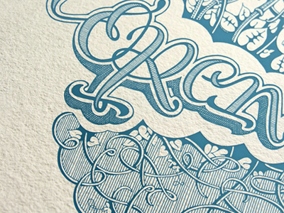 Open-air. illustration lettering