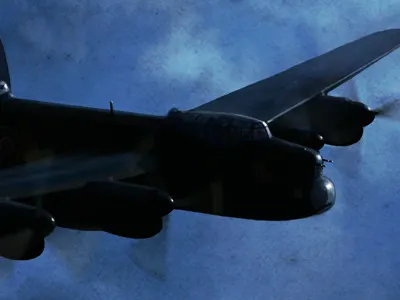 Night flight over Berlin comics illustration