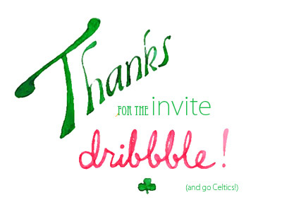 Thanks, Dribbble! first shot