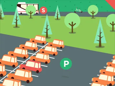 Car Park 2 60s animation dvp ilustration map motion graphics retro toronto vintage