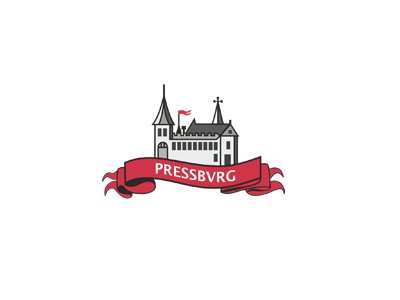 Pressbvrg brand branding bratislava communication agency design entertaiment event identity logo logo design logo designer pavel surovy pressburg pressbvrg production symbol