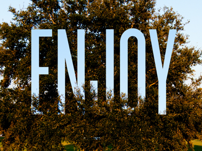 enjoy photography tree typography