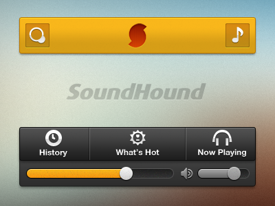 SoundHound audio gui icons interface ios player sound ui