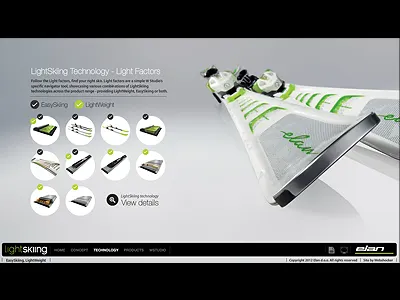 Elan W Studio design elan flash skis webshocker website