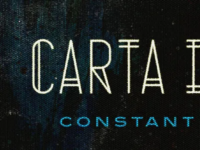 Carta angled blurred carta constant custom font lettering logo logotype space type