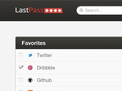 Lastpass dark forms lastpass list table ui