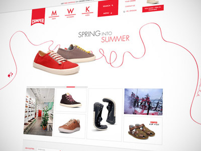 Camper SS12 Homepage homepage shoes ui ux website