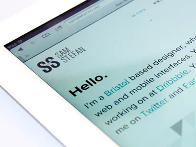 Portfolio Refresh design ipad responsive web