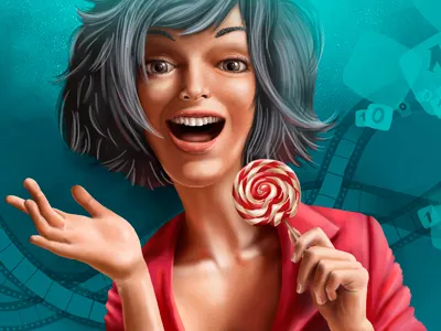 Drawing teaser awesome girl hands happy illustration laugh lollypop love mila smile