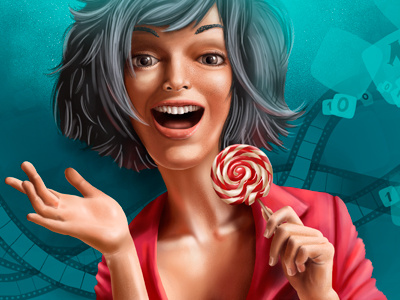 Drawing teaser awesome girl hands happy illustration laugh lollypop love mila smile