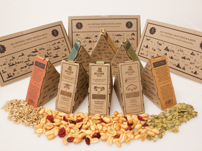 Mad Nutter: All Natural Fruits and Nuts animals habitats illustration laser cut nuts packaging