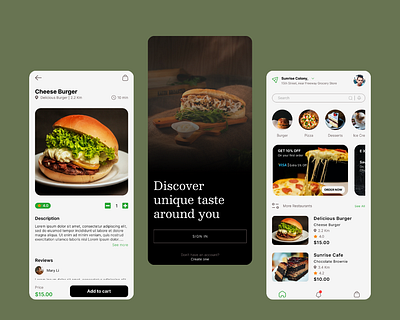 Food Delivery app UI Design app black theme delivery food food app food delivery food ordering mobile design ui ux