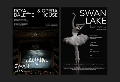 SWAN LAKE poster clean design graphic design illustration poster poster design