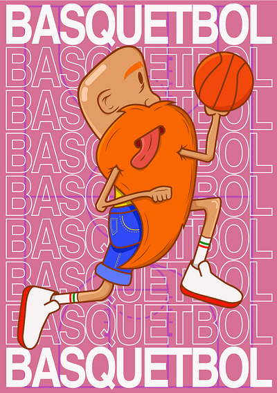 Beard basquetbol design digitalart illustration illustrator ilustración digital vector