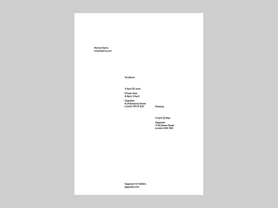 Typography Extra — n/1 black branding design exhibition gagosian grey high end identity minimalism moma museum richard serra type typography ux visual identity web web design website white