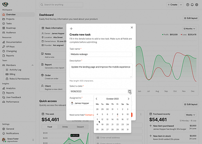 Date/Calendar Picker · Koala UI analytics b2b calendar calendar picker component dashboard date date picker design system dialog input modal product design saas saas product