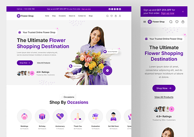 Flower Delivery Website UIUX Design | Figma | Web Design app design design designer figma flower delivery website flower shop website flower store ecommerce hire uiux designer landing page ui ui designer uiux design user interface ux web web design web designer web uiux website website designer in usa