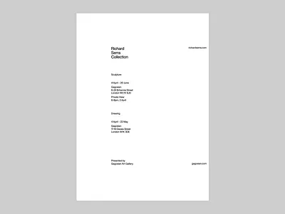 Typography Extra — n/3 branding drawing exhibition gagosian high end minimal minimalism museum sculpture ui ux web web design