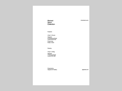 Typography Extra — n/3 branding drawing exhibition gagosian high end minimal minimalism museum sculpture ui ux web web design