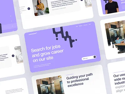 Search job, Landing page clean clean design development job landing landing page no code no code development nocode search job ui ui design uiux web web development web site website
