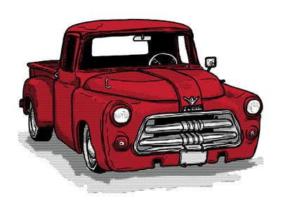 Big boys, big toys / Hell yeah trucks IV - Color dodge fuck yeah trucks ipad pickup red sketchbook pro vintage