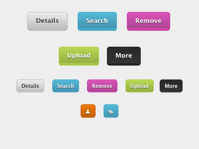 Buttons buttons colors css css3 dabblet icons pictos