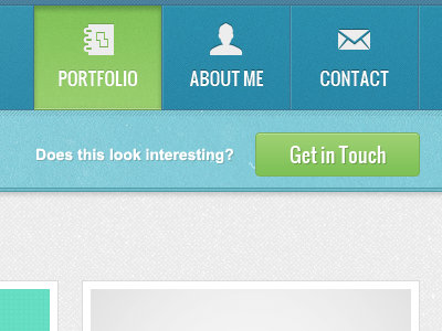 Portfolio Navigation Menu blue design green navigation menu portfolio texture ui website