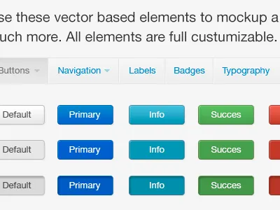 Bootstrap V2 Buttons bootstrap css3 freebie html5 ui webdesign