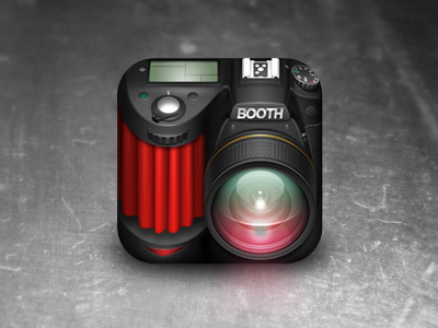 Camera Booth app booth camera graphic icon ios iphone lens texture