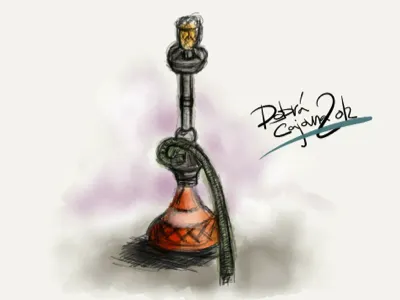 Shisha pipe - Paper app on iPad draw paper picture pipe red shisha
