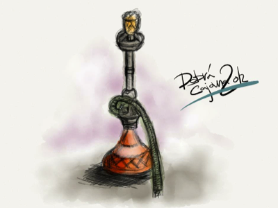 Shisha pipe - Paper app on iPad draw paper picture pipe red shisha