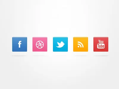 FREE - Simple social media icons V2 interface design red ui ui kit web web design web wireframes website design