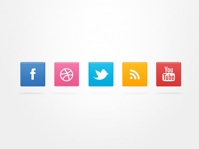 FREE - Simple social media icons V2 interface design red ui ui kit web web design web wireframes website design