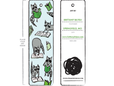 "Bookmark Doodles Contest" animals doodles illustration raccoons