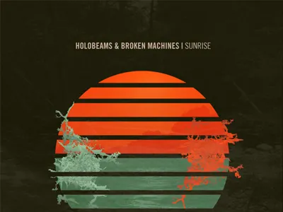 Holobeams Single Artwork artwork coverart music retro rough sun sunset texture vintage