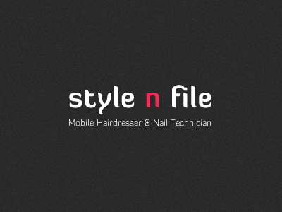 Logo Concept black clean diavlo hair logo nails pink simple white