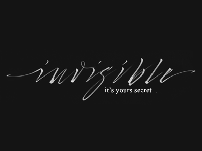 i n v i s i b l e calligraphy logo logotype typography