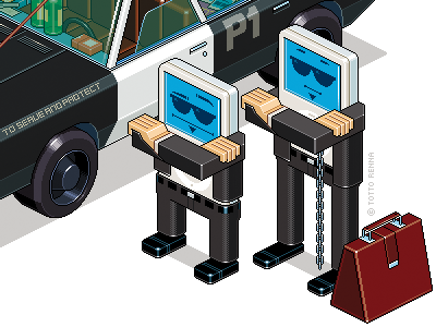 Bb Pod blues car characters ipod isometric people pixel pixel art pixelart vehicle