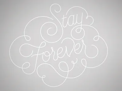 Stay Forever black and white cape town jordan metcalf monoline south africa stay forever type typography
