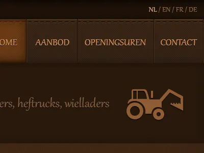 Header geuens machines pixel pixel perfect stylish tractor