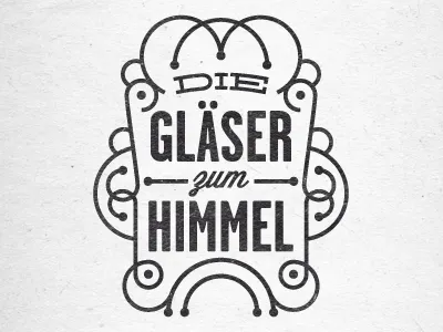 Die Gläser zum Himmel.