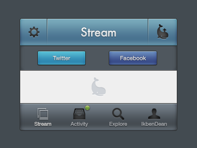 Moby App UI activity app explore facebook moby photo stream twitter ui upload