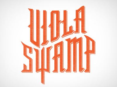 Viola Swamp devil logo logotype pitchfork rock type typography