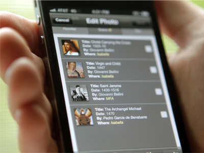 Curator Screen Shot application design interface iphone museum to do user