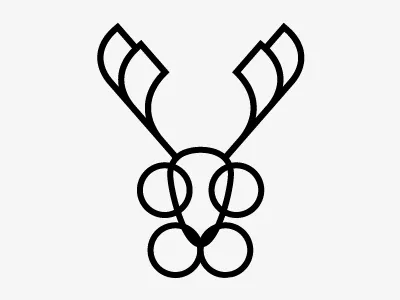 jackalope geometric icon jackalope stroke vector
