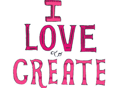 I love to create love typography